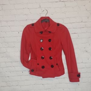 Red H&M Pea Coat